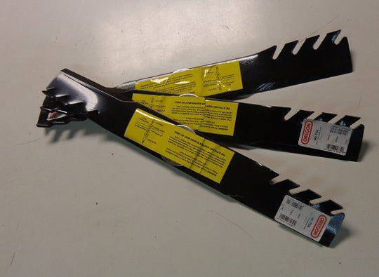 Oregon 396 - 734 John Deere M141785 AM100538 Lawn Mower Blades - Set of 3 - SLE Equipment - 1