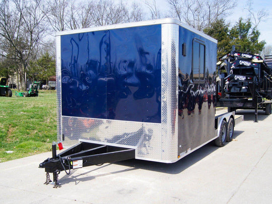 8.5x20 Hybrid Enclosed Trailer with Back Door (2) 5,200lb Axles Storage - SLE Equipment - 1