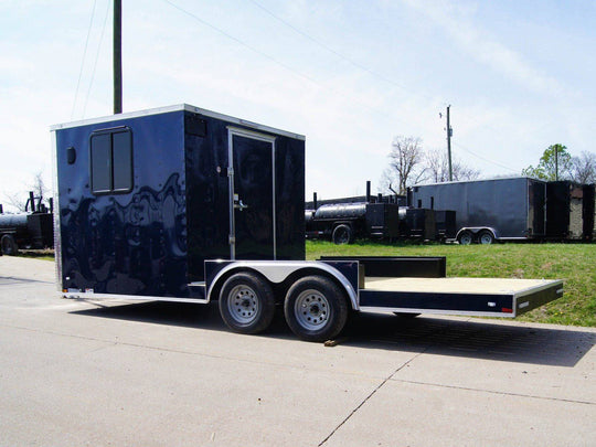 8.5x20 Hybrid Enclosed Trailer with Back Door (2) 5,200lb Axles Storage - SLE Equipment - 3