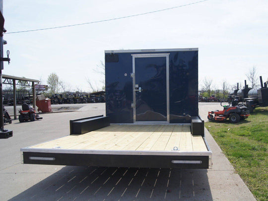8.5x20 Hybrid Enclosed Trailer with Back Door (2) 5,200lb Axles Storage - SLE Equipment - 5