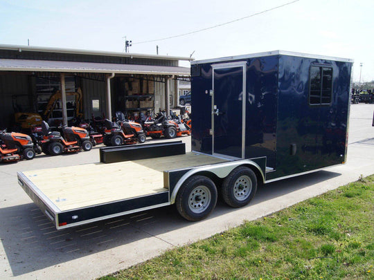 8.5x20 Hybrid Enclosed Trailer with Back Door (2) 5,200lb Axles Storage - SLE Equipment - 4
