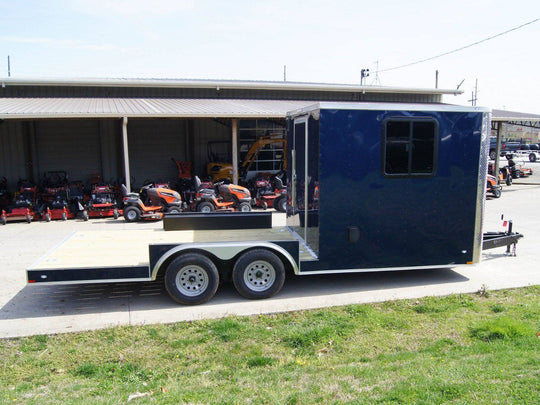 8.5x20 Hybrid Enclosed Trailer with Back Door (2) 5,200lb Axles Storage - SLE Equipment - 7