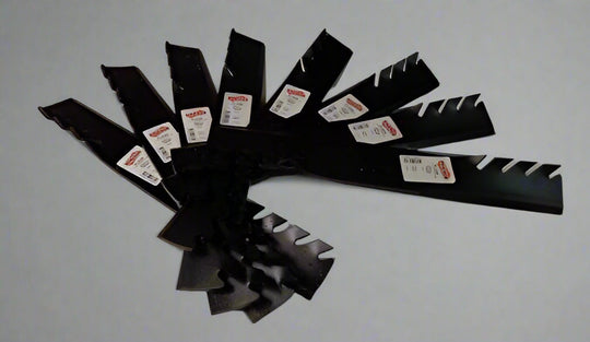 Oregon 396 - 704 set of 9 Lawn Mower Blades Hustler OEM 783753 795526 782532 - SLE Equipment - 1