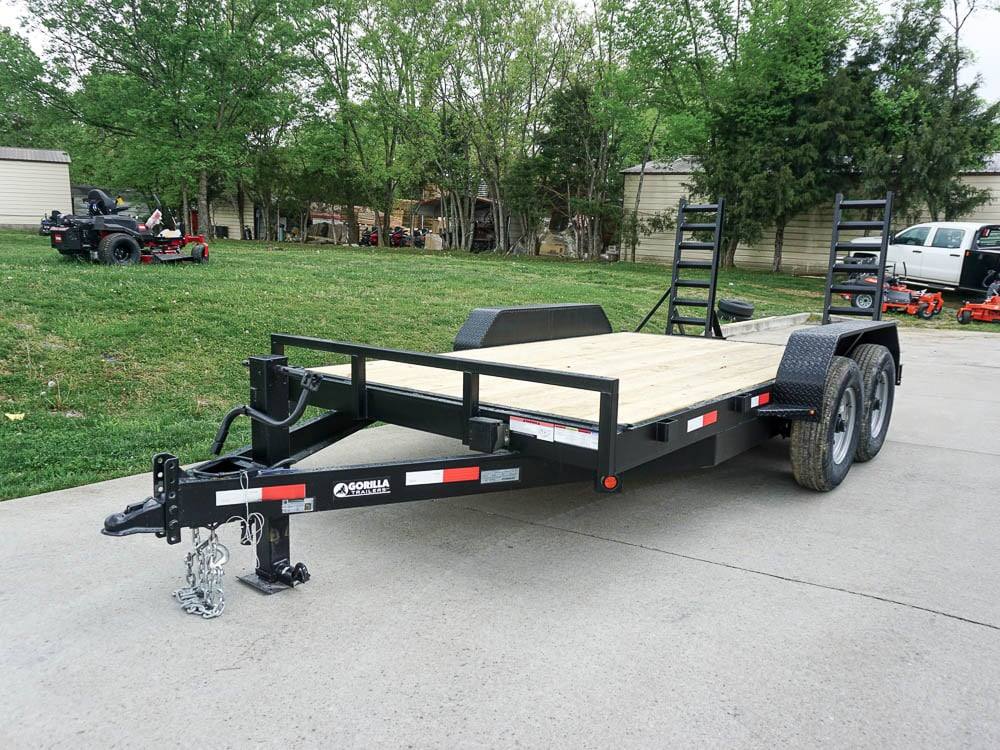 7'x14' Equipment Trailer (2) 7K Axles with 5' Stand-Up Ramps