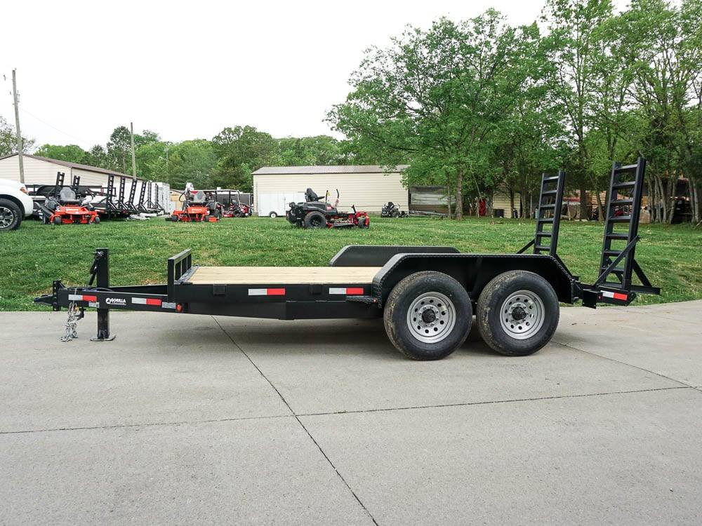 7'x14' Equipment Trailer (2) 7K Axles with 5' Stand-Up Ramps