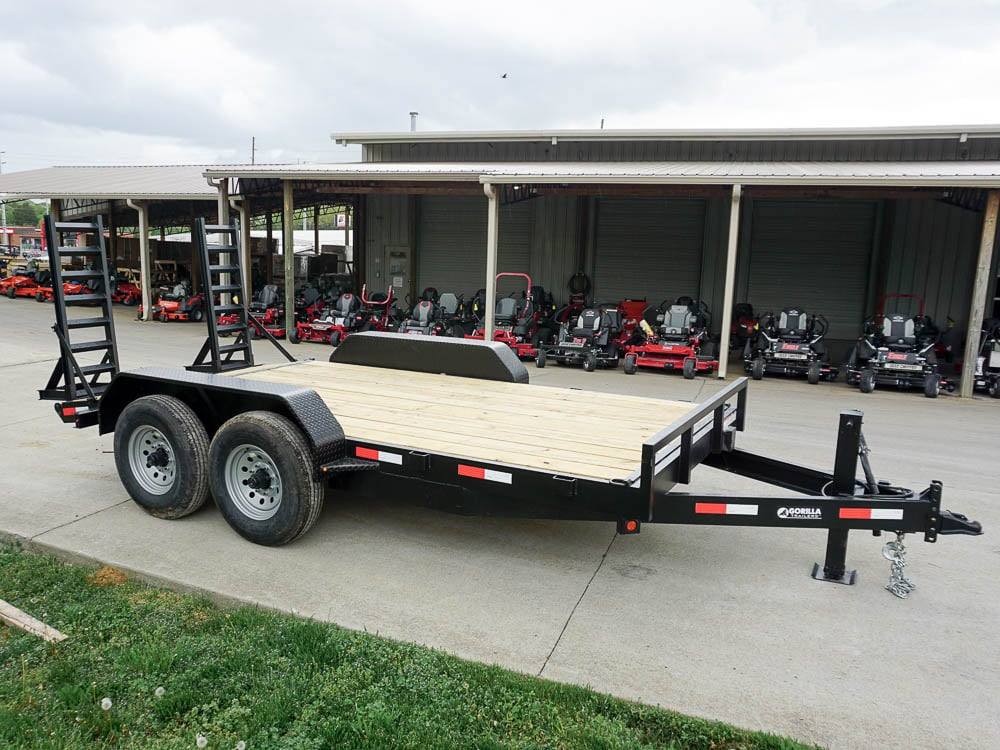 7'x14' Equipment Trailer (2) 7K Axles with 5' Stand-Up Ramps