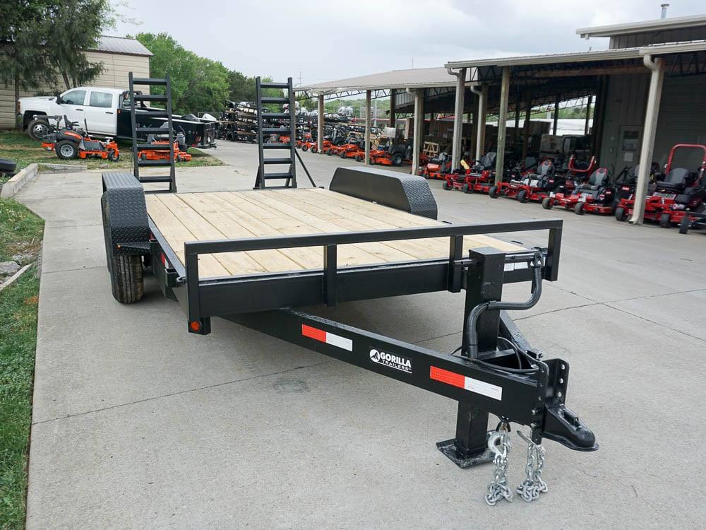7'x14' Equipment Trailer (2) 7K Axles with 5' Stand-Up Ramps