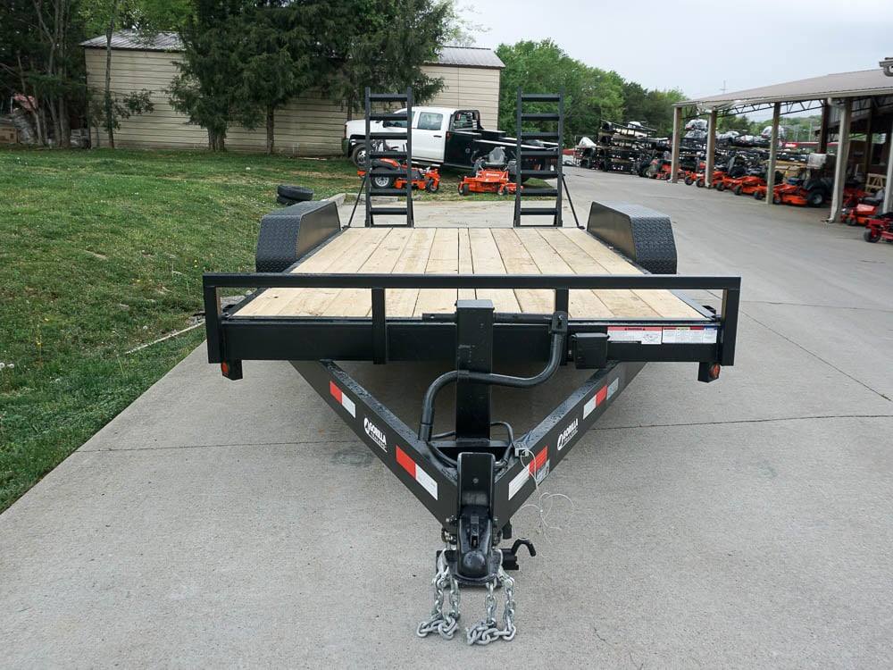 7'x14' Equipment Trailer (2) 7K Axles with 5' Stand-Up Ramps