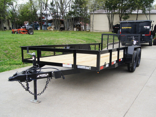 6.4x16 Utility Trailer Dovetail (2) 3500lb Axles with Gate