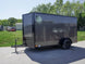6x12 Enclosed Trailer Charcoal V - Nose Blackout Package 3,500lb Axle Storage - SLE Equipment - 3