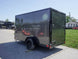 6x12 Enclosed Trailer Charcoal V - Nose Blackout Package 3,500lb Axle Storage - SLE Equipment - 5