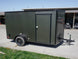 6x12 Enclosed Trailer Charcoal V - Nose Blackout Package 3,500lb Axle Storage - SLE Equipment - 9