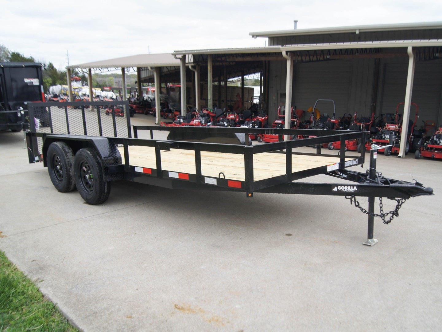 6.4x16 Utility Trailer Dovetail (2) 3500lb Axles with Gate