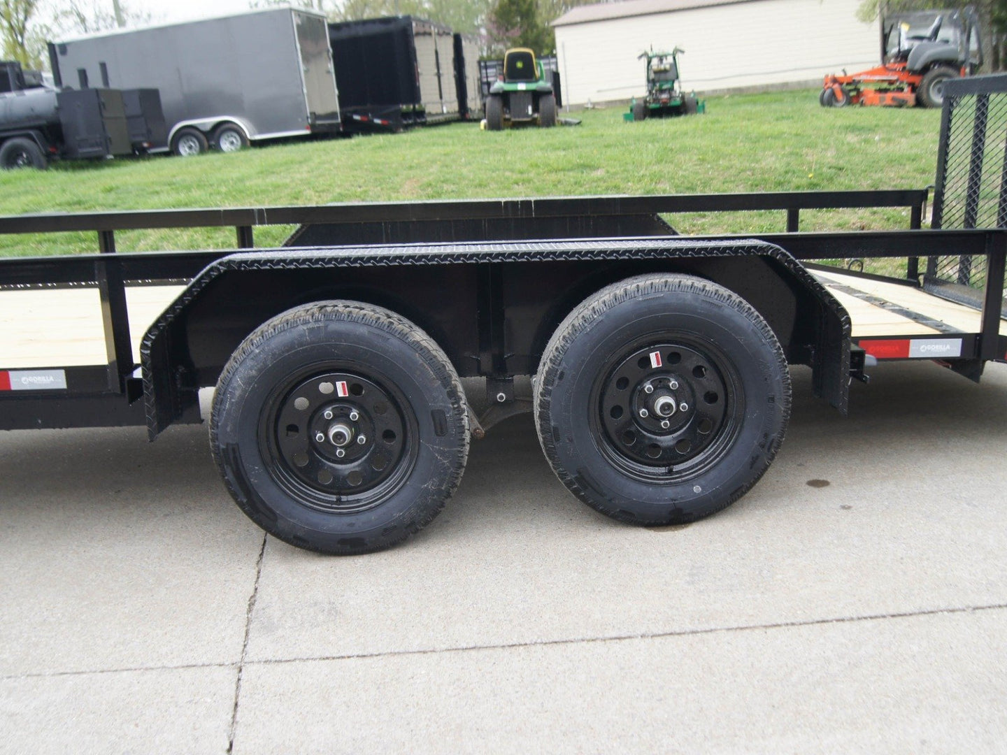 6.4x16 Utility Trailer Dovetail (2) 3500lb Axles with Gate