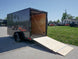 6x12 Enclosed Trailer Charcoal V - Nose Blackout Package 3,500lb Axle Storage - SLE Equipment - 16