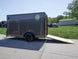 6x12 Enclosed Trailer Charcoal V - Nose Blackout Package 3,500lb Axle Storage - SLE Equipment - 17