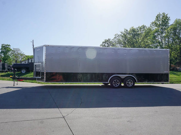 8.5x26 Custom Beige Enclosed Trailer Event Car Hauler