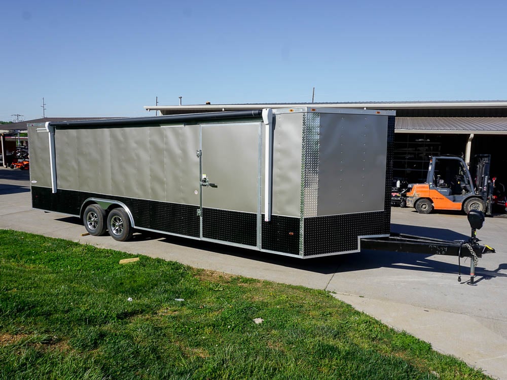 8.5x26 Custom Beige Enclosed Trailer Event Car Hauler