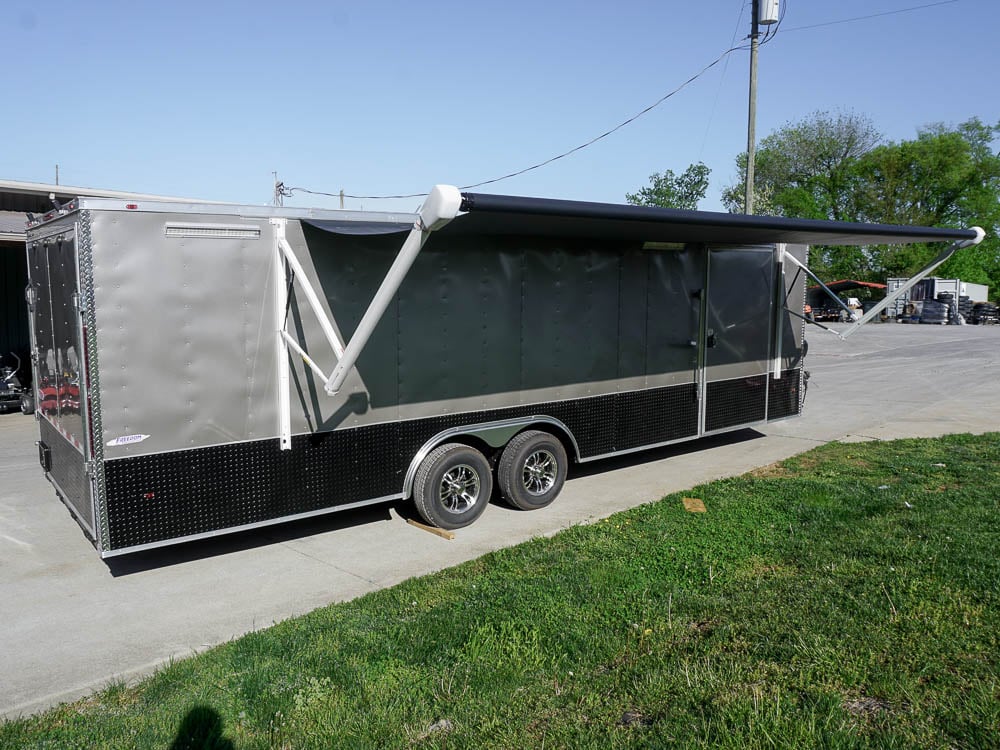 8.5x26 Custom Beige Enclosed Trailer Event Car Hauler