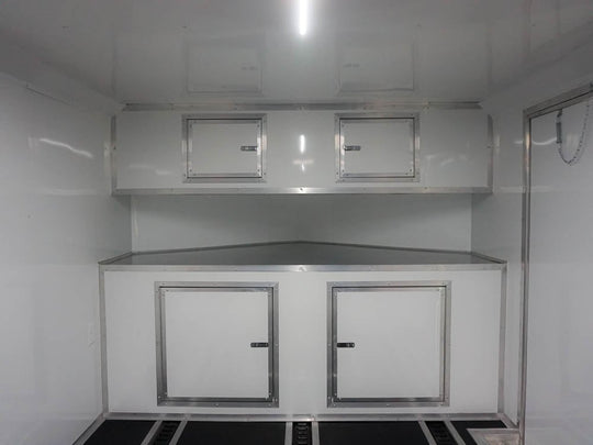 8.5x26 Custom Beige Enclosed Trailer Event Car Hauler