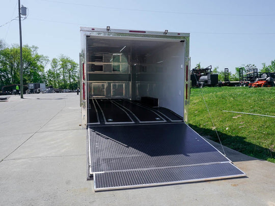 8.5x26 Custom Beige Enclosed Trailer Event Car Hauler