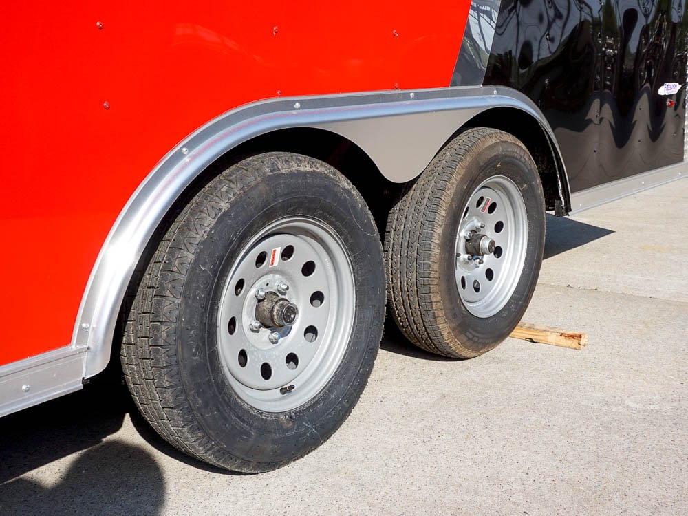 8.5x18 Custom Two-Tone Enclosed Trailer with Rubber Floor