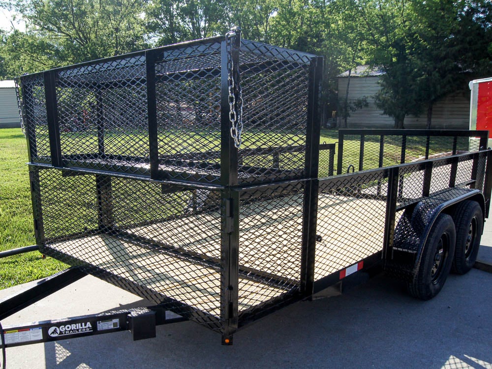 6.4x14 Dovetail Utility Trailer Stacked Baskets (2) 3500lb Axles