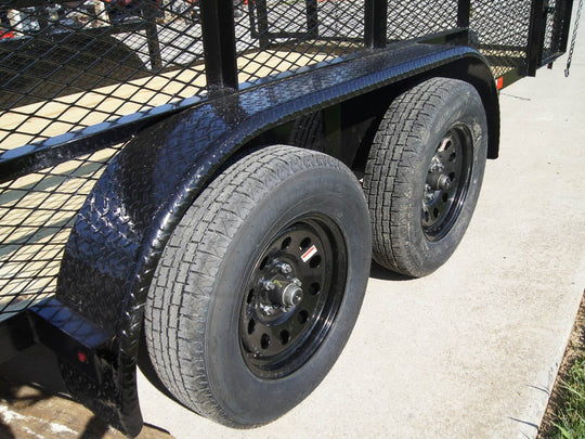 6.4x14 Dovetail Utility Trailer Stacked Baskets (2) 3500lb Axles