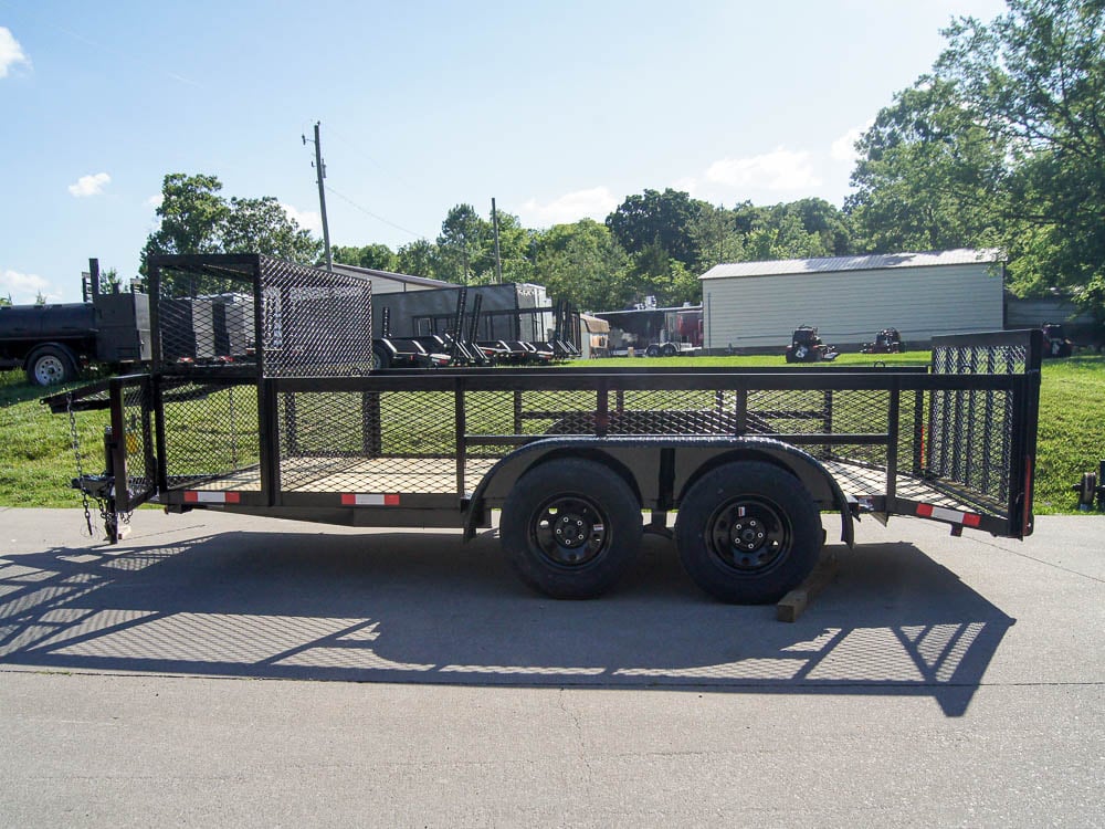 6.4x14 Dovetail Utility Trailer Stacked Baskets (2) 3500lb Axles