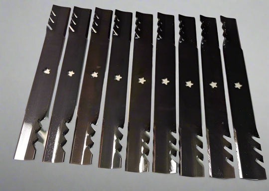 Oregon 496 - 900 Set of 9 AYP Husqvarna MZ61 gators Lawn Mower Blades - SLE Equipment - 1