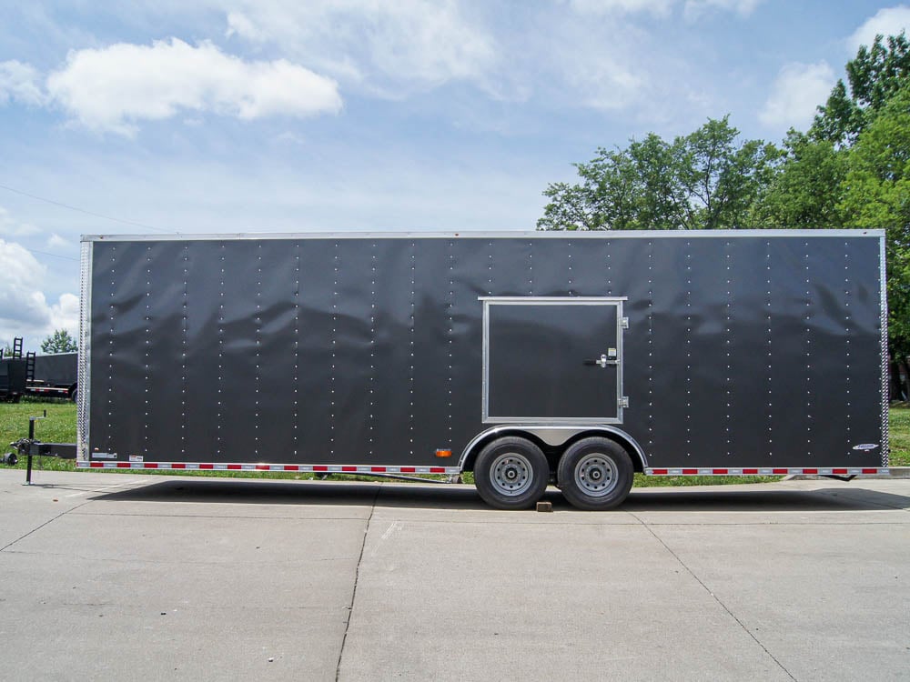 8.5x28 Charcoal Custom Enclosed Trailer (2) 7K Axles