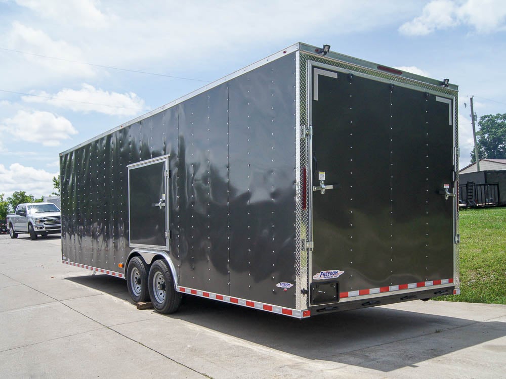 8.5x28 Charcoal Custom Enclosed Trailer (2) 7K Axles