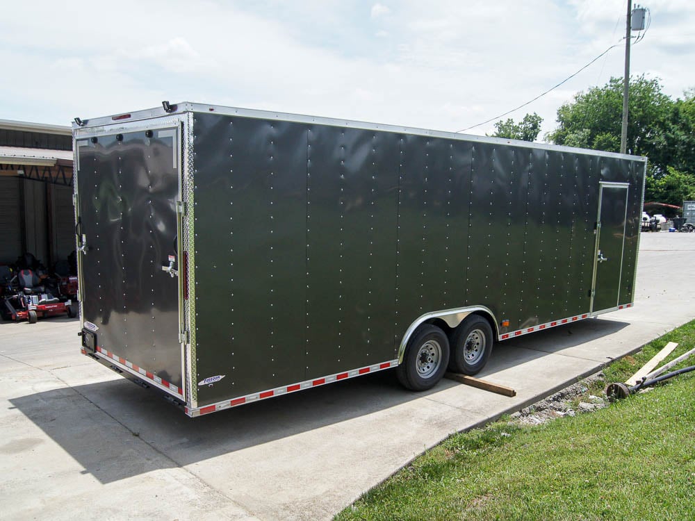 8.5x28 Charcoal Custom Enclosed Trailer (2) 7K Axles