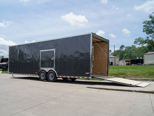 8.5x28 Charcoal Custom Enclosed Trailer (2) 7K Axles