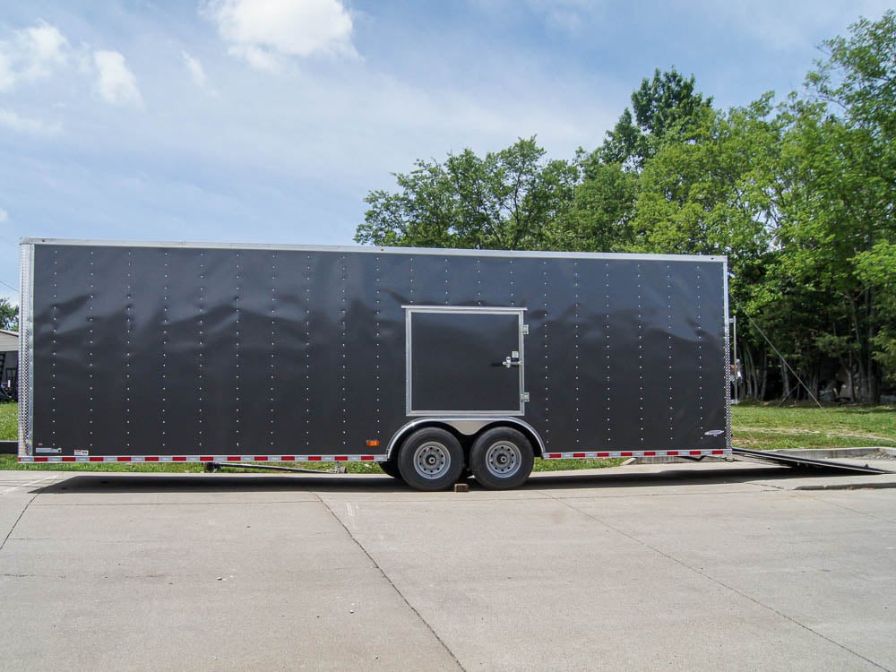 8.5x28 Charcoal Custom Enclosed Trailer (2) 7K Axles