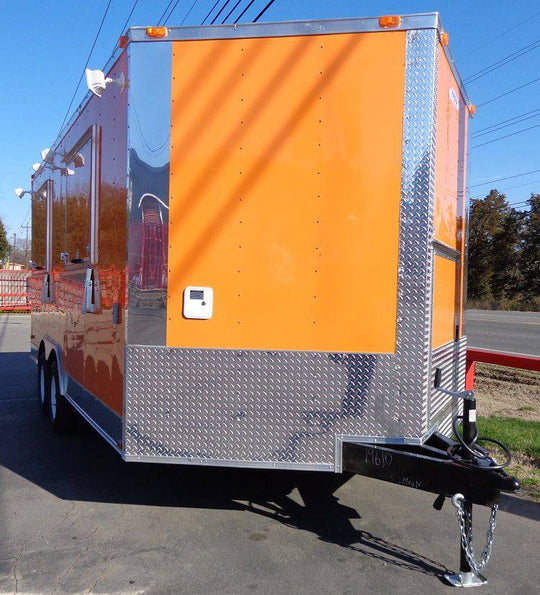 Concession Trailer 8.5'x16' Orange - Catering Vending Food BBQ - SLE Equipment - 50