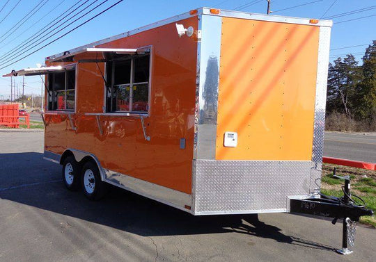 Concession Trailer 8.5'x16' Orange - Catering Vending Food BBQ - SLE Equipment - 13