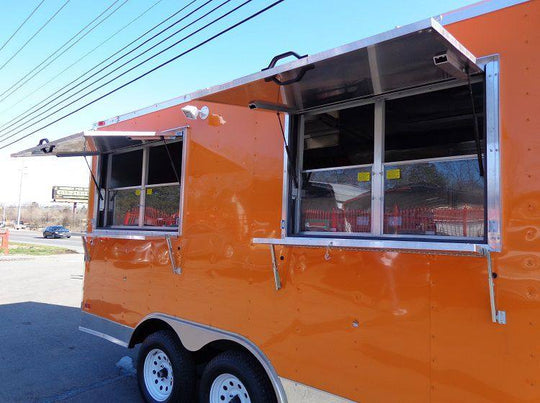 Concession Trailer 8.5'x16' Orange - Catering Vending Food BBQ - SLE Equipment - 21