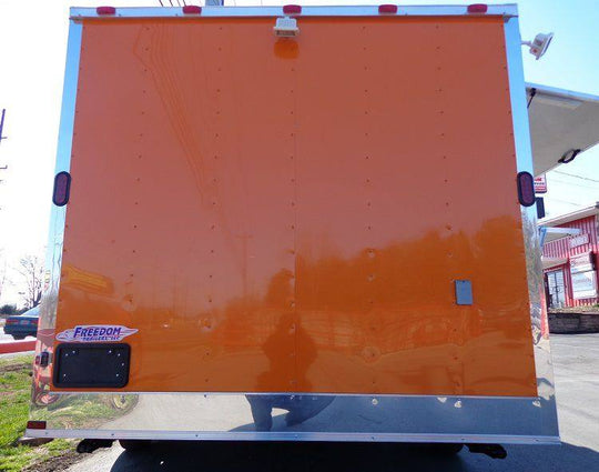 Concession Trailer 8.5'x16' Orange - Catering Vending Food BBQ - SLE Equipment - 45