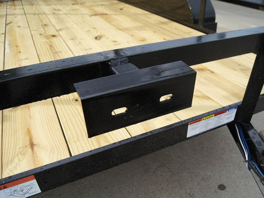 7x12 Straight Deck Utility Trailer (2) 3500lb Axle w/ 4ft Ladder Racks