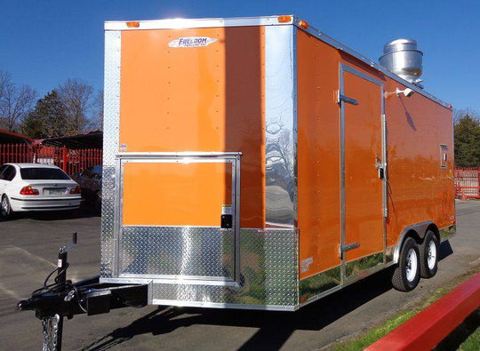 Concession Trailer 8.5'x16' Orange - Catering Vending Food BBQ - SLE Equipment - 3