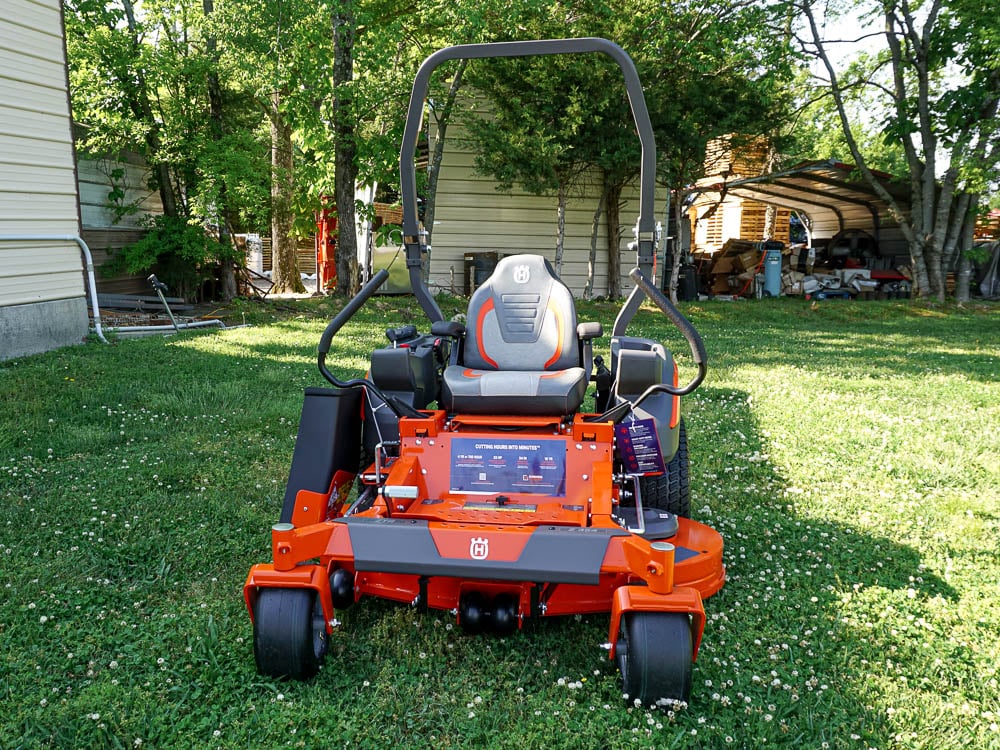 Husqvarna Z454 22 HP Kawasaki 54" Deck Zero Turn Mower Front Right View