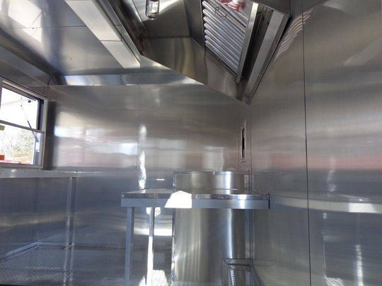 Concession Trailer 8.5'x16' Orange - Catering Vending Food BBQ - SLE Equipment - 53