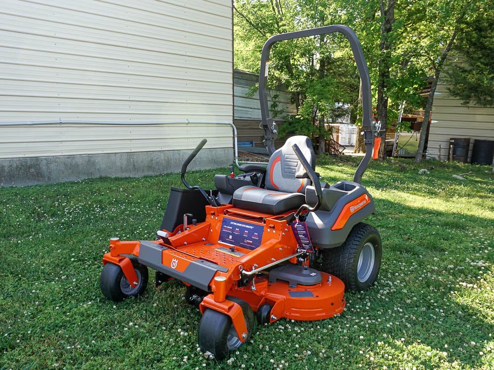 Husqvarna Z454 22 HP Kawasaki 54" Deck Zero Turn Mower Front Right View