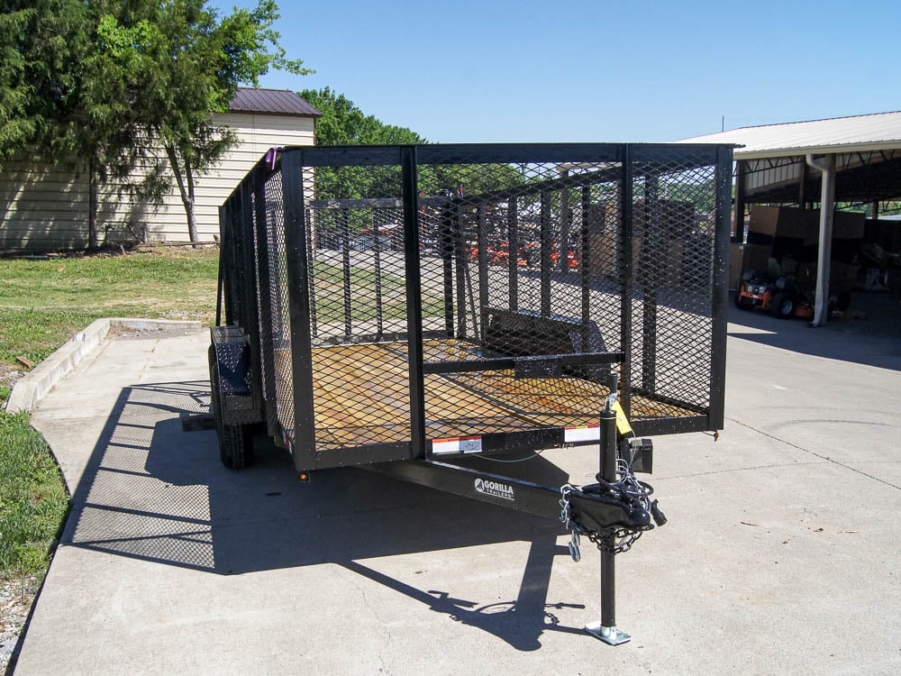 6.4x14-4ft Mesh Straight Deck Utility Trailer (2) 3500lb Axles