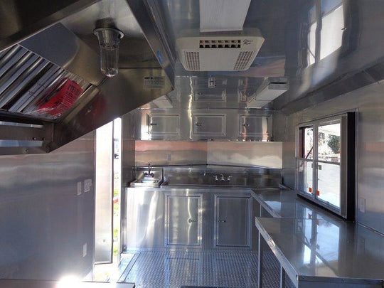 Concession Trailer 8.5'x16' Orange - Catering Vending Food BBQ - SLE Equipment - 19