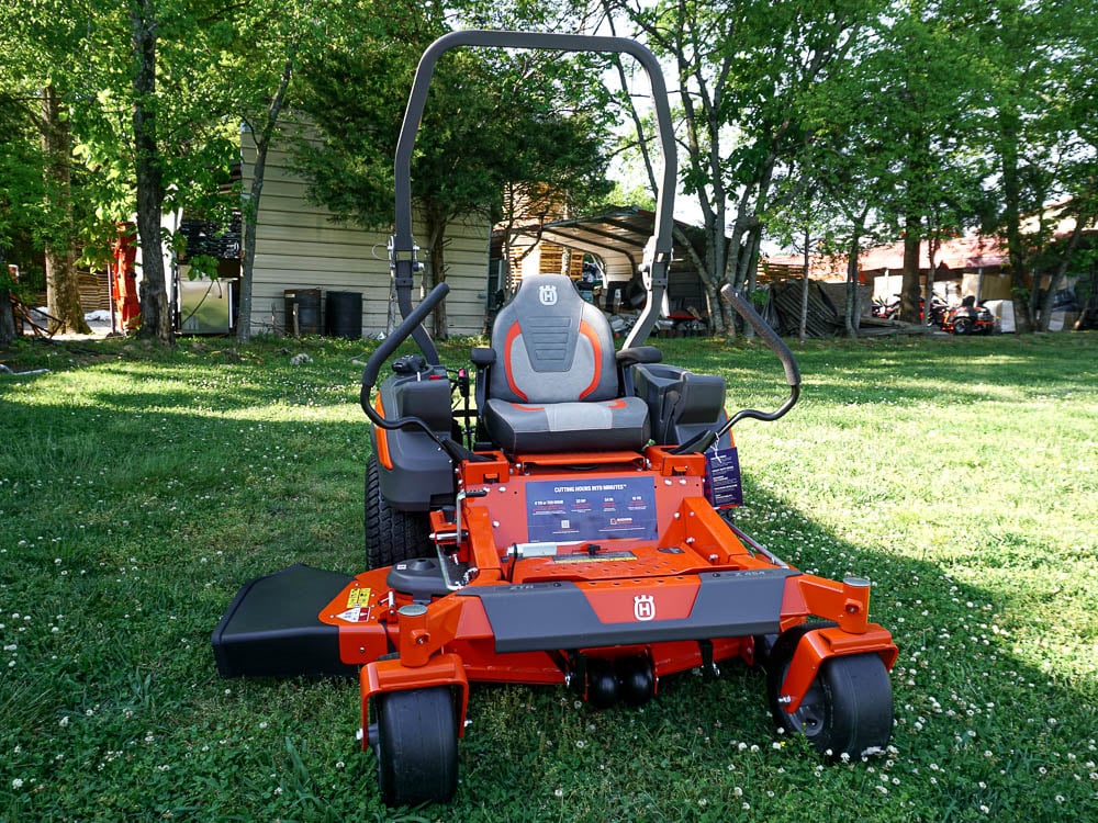 Husqvarna Z454 22 HP Kawasaki 54" Deck Zero Turn Mower Front Right View