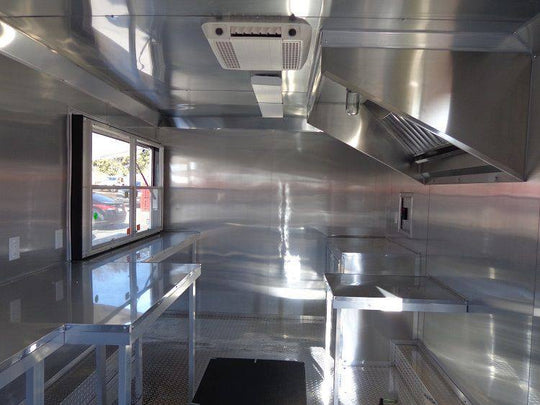 Concession Trailer 8.5'x16' Orange - Catering Vending Food BBQ - SLE Equipment - 5