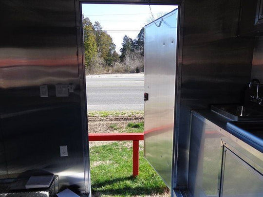 Concession Trailer 8.5'x16' Orange - Catering Vending Food BBQ - SLE Equipment - 49