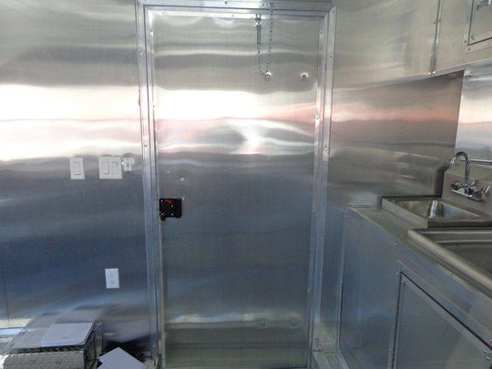 Concession Trailer 8.5'x16' Orange - Catering Vending Food BBQ - SLE Equipment - 57